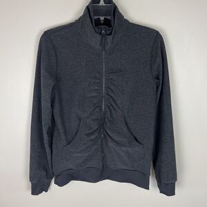 Zella Women's Size Small Black Full Zip Activewear Jacket w/Thumb Holes, Pockets